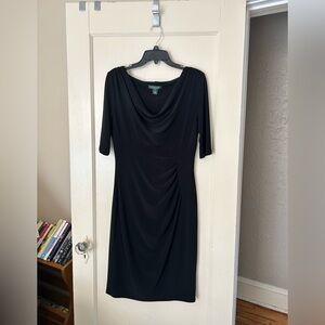 Ralph Lauren Black Elbow Sleeve Dress